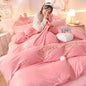 Blanket Crystal Velvet Princess Style Four-piece Winter Thickening