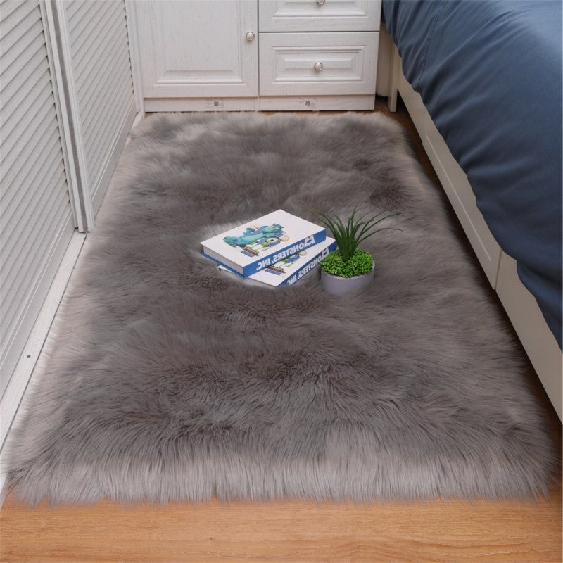 Faux wool rug