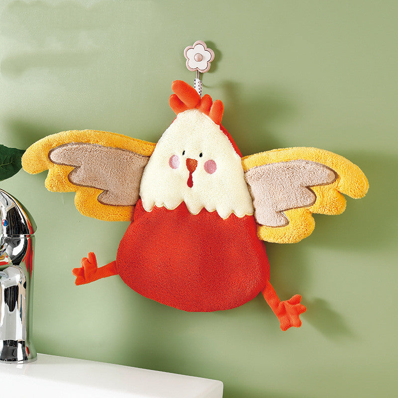 Hand Towel Hanging Absorbent Coral Fleece Hand Towel