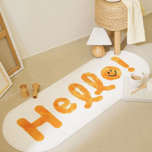 Bedroom Cartoon Pattern Bedside Rug Washable