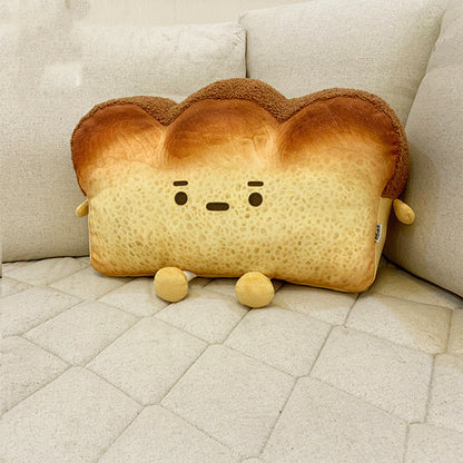 Cute Emotional Bread Pillow, Cartoon Toast Sofa Cushion, Emoticon Doll