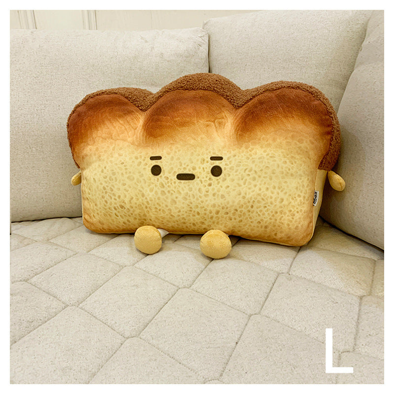 Cute Emotional Bread Pillow, Cartoon Toast Sofa Cushion, Emoticon Doll