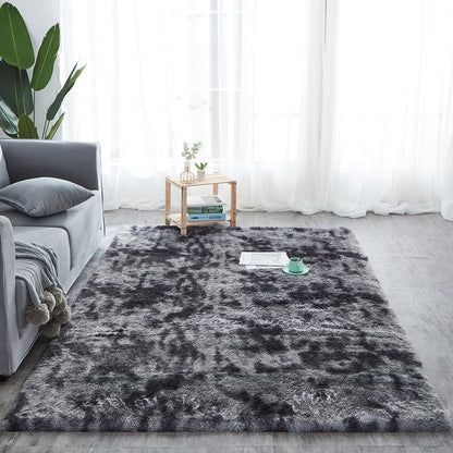 Simple Tie-dye Long Hair Rug