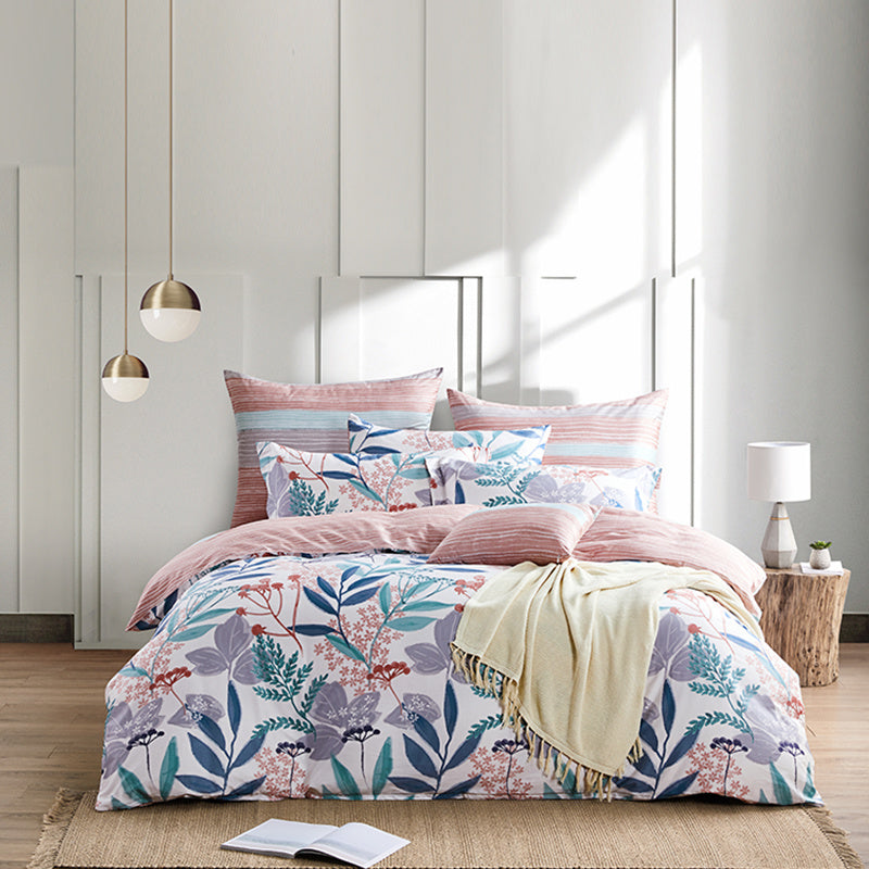 Blanket Four-piece set of long-staple cotton satin printed bedding