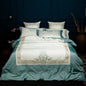 Blanket Simple solid color bedding with stitching embroidery