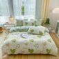 Blanket Soft Pastoral Style Double-layer Yarn Four-piece Bedding Set