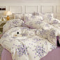 Blanket Soft Pastoral Style Double-layer Yarn Four-piece Bedding Set