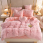 Blanket Plush Thickened Warm Mink Fur Four-piece Set