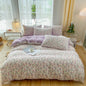 Blanket Soft Pastoral Style Double-layer Yarn Four-piece Bedding Set