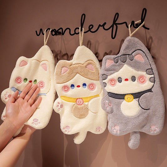 Cartoon Hanging Hand Towel Absorbent Towel