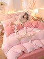 Blanket Crystal Velvet Princess Style Four-piece Winter Thickening