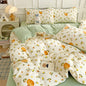 Blanket Soft Pastoral Style Double-layer Yarn Four-piece Bedding Set